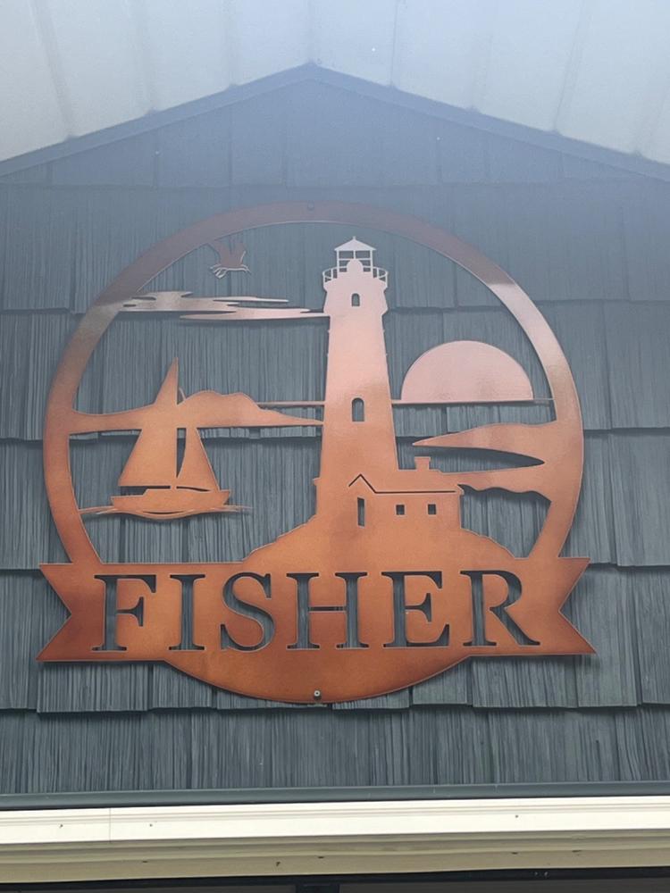 Lighthouse Monogram - Customer Photo From Linda Fisher