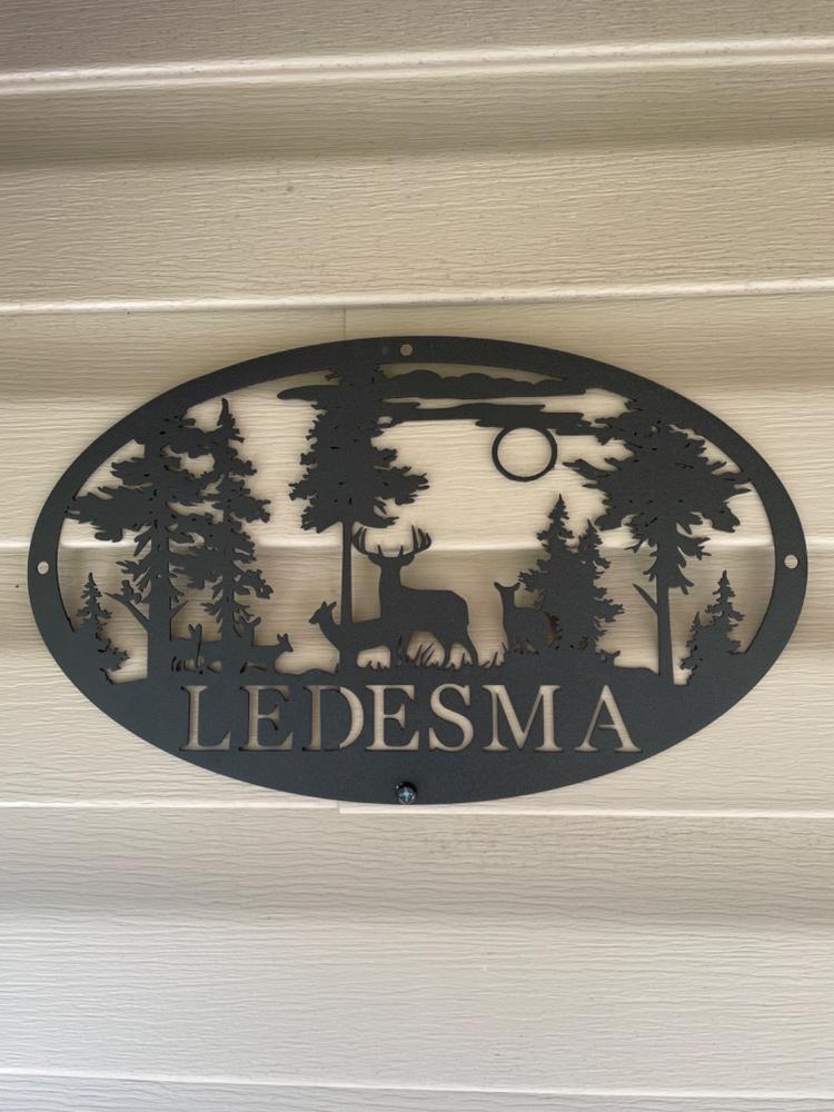 Deer Oval Monogram - Customer Photo From Christy Ledesma
