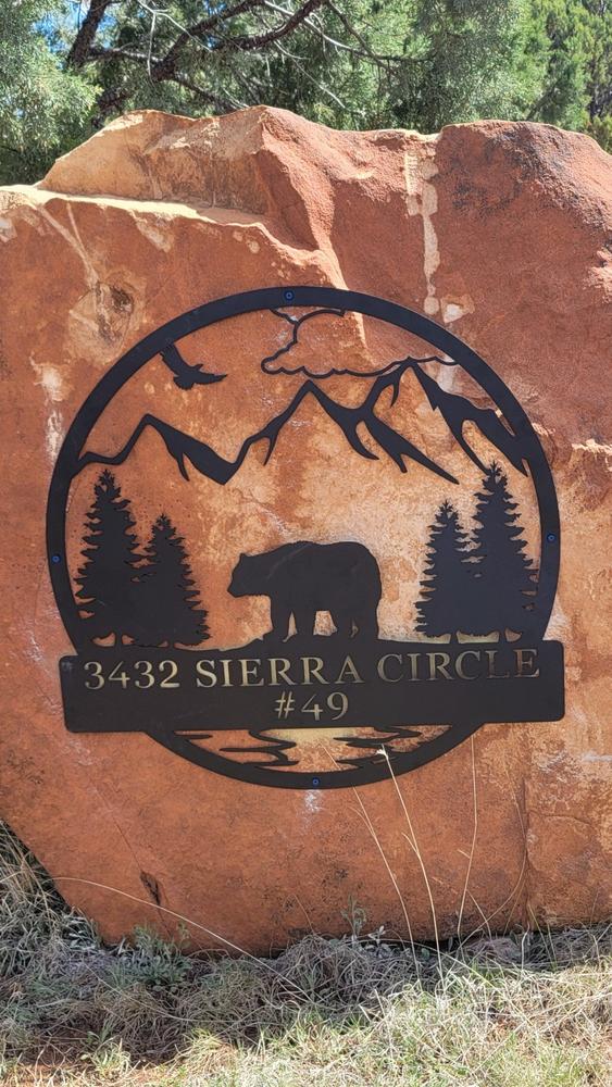 Bear Outdoor Monogram - Customer Photo From Rebecca Abbott