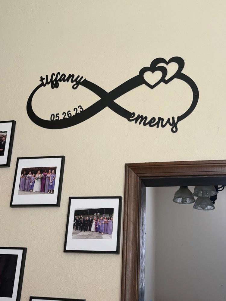 Infinity Monogram - Customer Photo From Tiffany Bachelder