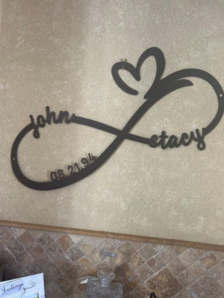 Infinity Monogram - Customer Photo From Stacy Scarrow