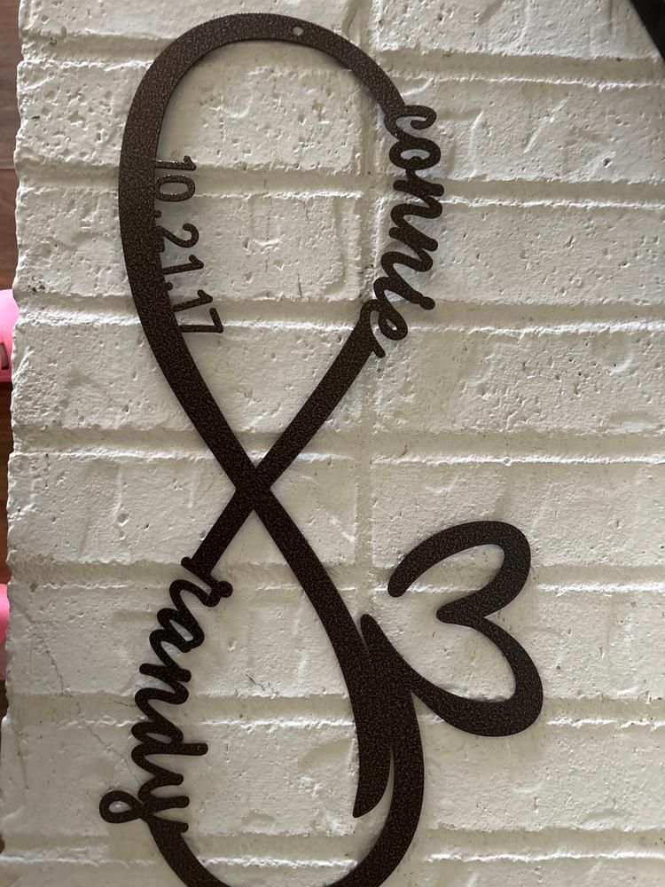 Infinity Monogram - Customer Photo From Connie Satsky 