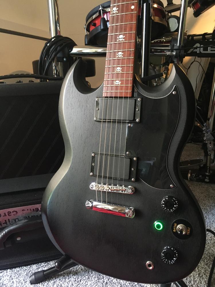 Black Stealth, LED Guitar Killswitch - Customer Photo From Paul