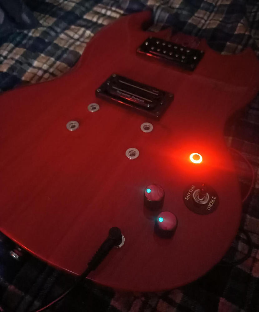 Black Stealth, LED Guitar Killswitch - Customer Photo From Dean