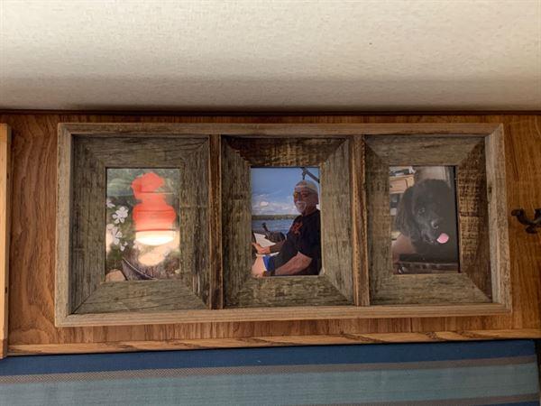 Barnwood Collage Picture Frame. 4 Hole 4x6 Multi Opening Frame