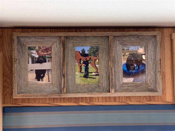 Barnwood Collage Frame 3 hole 4x6 Multi Opening Frame-Rustic