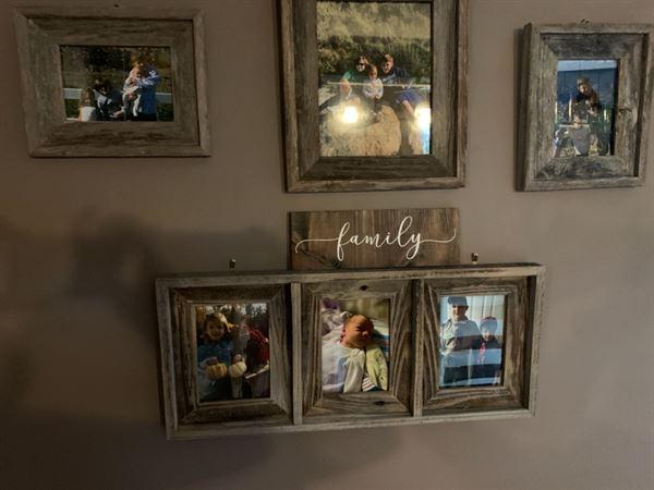 Collage Frames  Triple Opening White Barnwood Frame 5x7 Openings