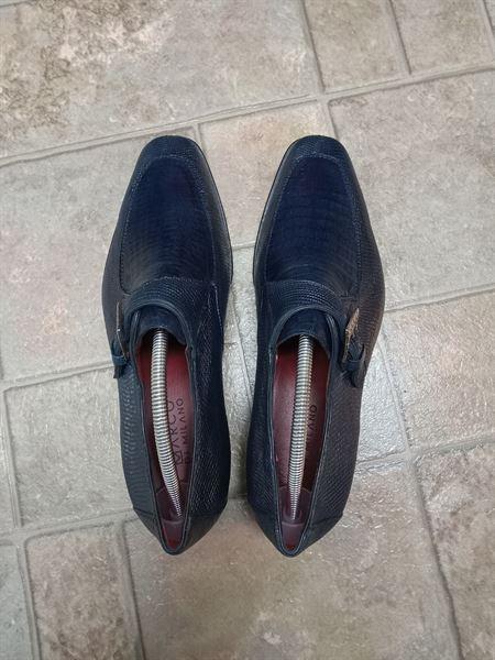 Chaussures Stacy Adams Tinsley Richelieu - Cuir Buffle Cobalt & Marine - Pointure 10