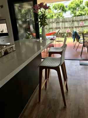 Joe Engel verified customer review of Byron Solid Oak Bar Stool in White Acrylic