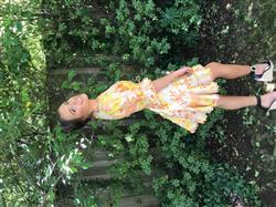 Bella P. verified customer review of Primrose Flutter Dress