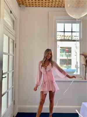 Sarah G. verified customer review of Lillie Chiffon Corset Dress