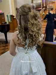 Tiffany F. verified customer review of Backless Ivory Lace Wedding Flower Girl Dress