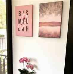 Republic Of Canvas Basmalah - In the name of Allah The Most Gracious The Most Merciful  - Dusty Pink Set - Canvas Poster Review