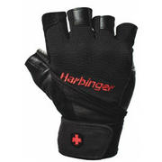 HARBINGER PRO WRISTWRAP GLOVES MEN BLACK 