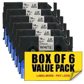 LM Tape LMe641 Compatible 3/4 Black On Yellow P-touch Tape