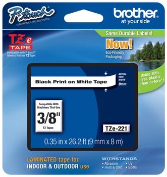 Brother TZe-231 P-touch Tape Black on White 1/2(0.47 12mm TZ-231)