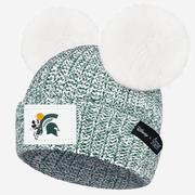 Mickey Mouse Michigan State Spartans Hunter Speckled Double Pom Beanie Product Image