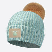 Grogu Seafoam Brushed Metallic Pom Beanie Product Image