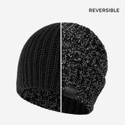 Black and White Reversible Beanie Product Image