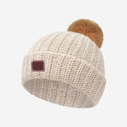 Toddler White Speckled Pom Beanie Product Image