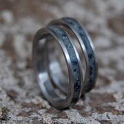 Mens Engagement Rings Black Titanium