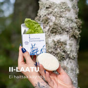 II-LAATU Saariston Suolasaippua®, sopii mm. psori-iholle, atooppiselle- ja kuivalle iholle, kosteuttava, hajusteeton, 120g - Saaren Taika 🇫🇮 Product Image