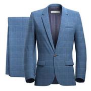 Thompson Sky Blue Windowpane Suit Product Image