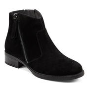 Louise et Cie Womens ZAKIRIA Ankle Boots Size 5.5 M Granite Nubuck Black  Piping