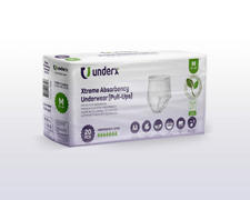 UnderX Adult Incontinence Underwear - Overnight Comfort Xtreme Absorbency  Pull Ups for Unisex, Leak Protection & Disposable Absorbent Latex Free, Adult  Diapers (Medium-100 Count) 