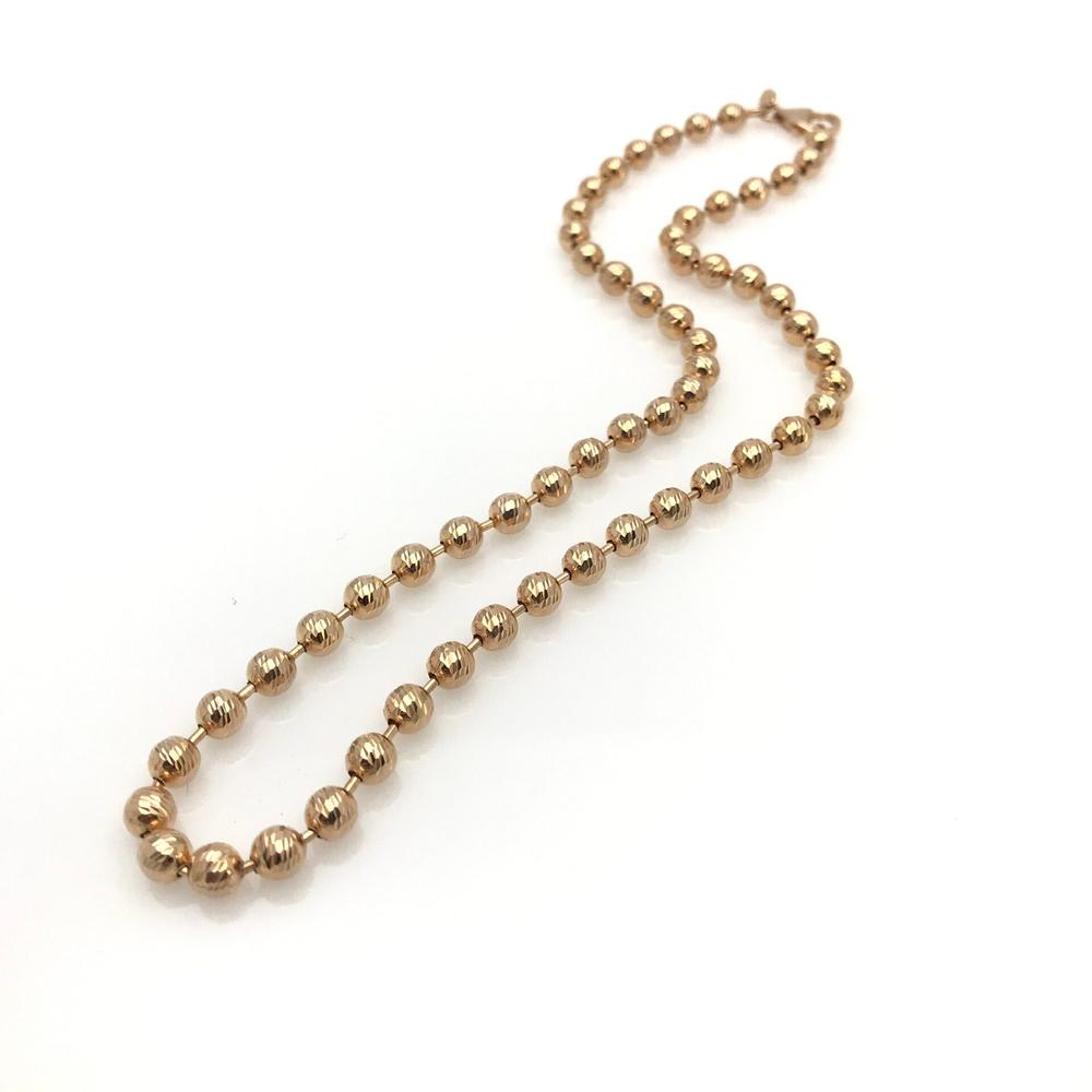 5MM Chiseled Bead Chain Milor Bronze 
