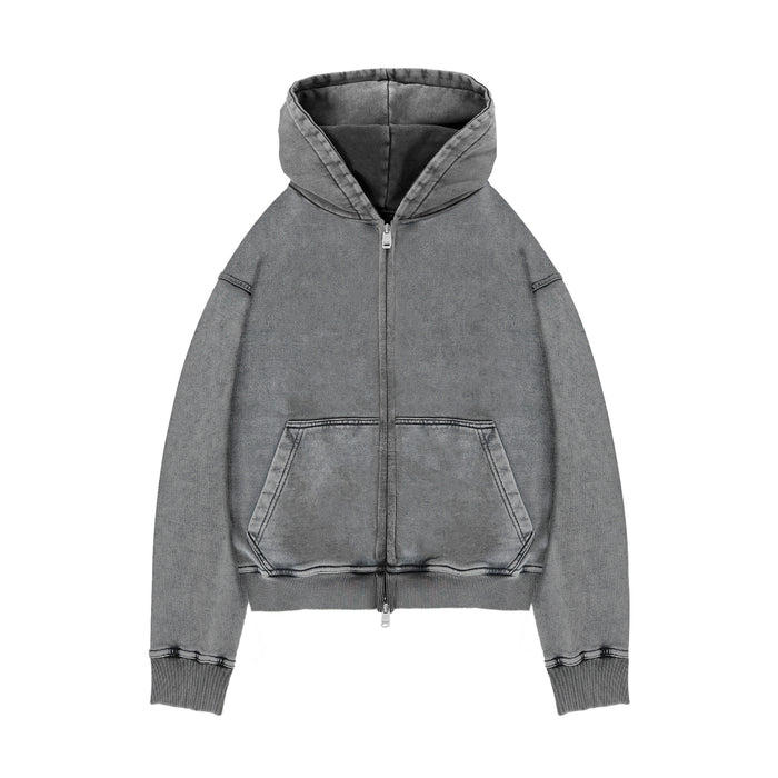 ★関税込★Project G/R★SPC Cropped Distressed Zip Hoodie★ ☆関税込☆Project G/R☆SPC Cropped Distressed Zip Hoodie
