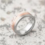 Silver Tungsten Ring - Antler & Copper Product Image