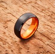 Black Tungsten Ring - Resilient Orange Product Image