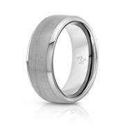 Silver Tungsten Ring - Sterling Silver Product Image