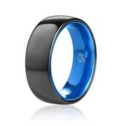 Black Ceramic Ring - Resilient Blue Product Image