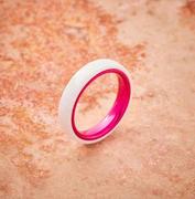 White Ceramic Ring - Resilient Pink - 4MM Product Image