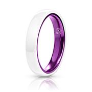 White Ceramic Ring - Resilient Purple - 4MM Product Image