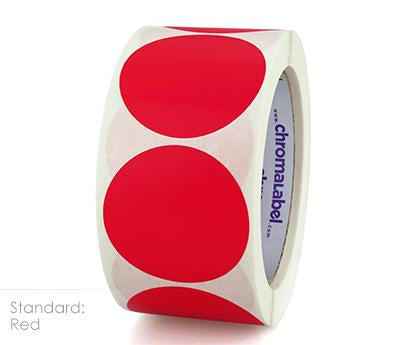 Red 1000 per Roll ChromaLabel 3/4 Inch Round Permanent Color-Code Dot Stickers 