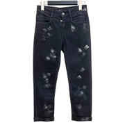 シャネル CHANEL ベルテッドツイードコート P75481 パープル ウール  