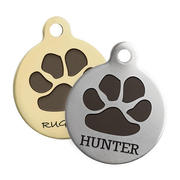 The Chloe hand crafted personalized dog ID tag with FREE Rubit Dog