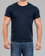Crew Basic Muscle Fitted Plain T-Shirt - Navy Product Image