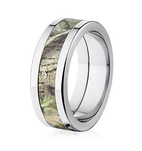 White gold camo deals wedding rings