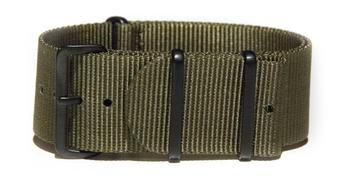 Khaki Green NATO strap - with black PVD buckles Product Image