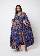 Anaya Women's African Print Zip-Up Crop Top (Cream Maroon Kente