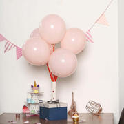 25 Pack Matte Pastel Blush Helium or Air Latex Party Balloons 12"