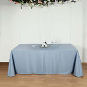 Polyester Rectangle Tablecloth 90"x132" Dusty Blue with Seamless Finish