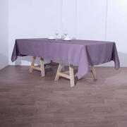 Polyester Rectangle Tablecloth 60"x102" Violet Amethyst - Wrinkle-Resistant Finish