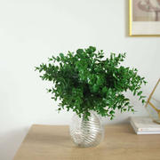 3 Stems Artificial Eucalyptus Bush, Faux Greenery Bouquet Plants 13"