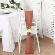 5 Pack Polyester Chair Sashes 6"x108" Terracotta (Rust)