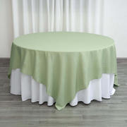 Polyester Square Table Overlay 90"x90" Sage Green - Wrinkle-Resistant & Durable Table Topper